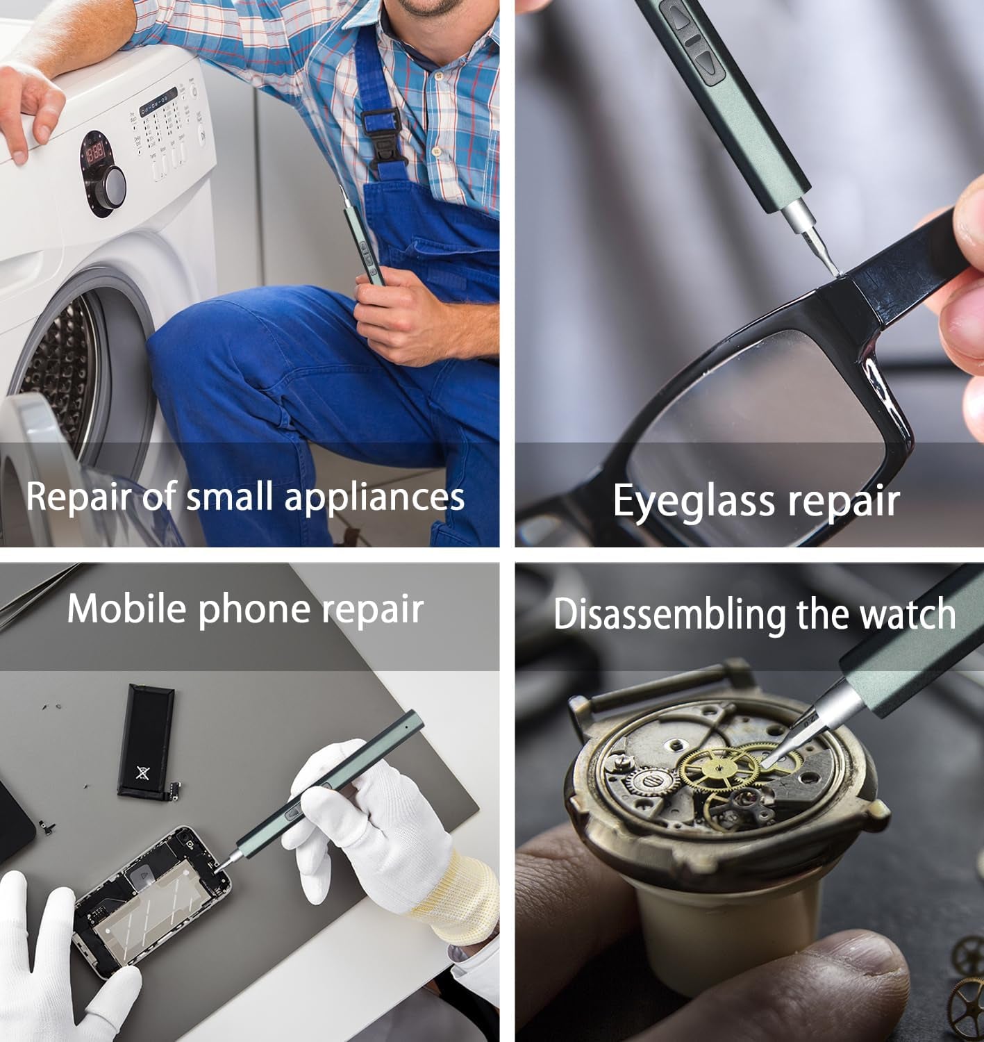 Mini Electric Screwdriver, 66 in 1 Electric Screwdriver Kit, 2 Torque Settings, Pop-Up Magnetic Case, Precision Screwdriver Cordless Repair Tool for Eyeglasses,Laptop,Watch,Camera,Console