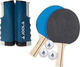 Retractable Ping Pong Net for Any Table - Portable Table Tennis Net and Post Set Stretches 5.75' & Clamps up to 2" Thick - Optional Racket and Ball Set, Games for Family