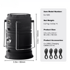 LED Camping Lanterns Portable Rechargeable Lights as Battery Bank 4 Pcs