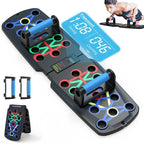 Push up Board with Automatic Count, Portable Multi-Function Foldable 10 in 1 Push up Bar, Push up Handles for Floor,Professional Push up Strength Training Equipment with Timer