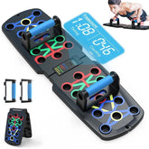 Push up Board with Automatic Count, Portable Multi-Function Foldable 10 in 1 Push up Bar, Push up Handles for Floor,Professional Push up Strength Training Equipment with Timer