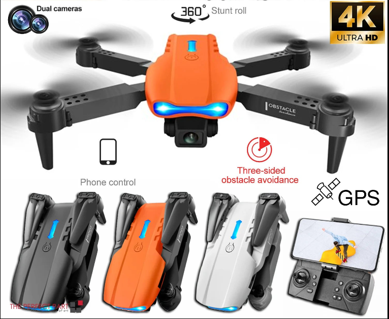 4K GPS Foldable Drone with Dual HD Cameras & FPV