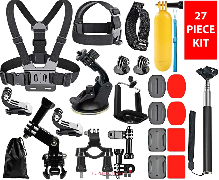 Action Cam Mount Set – Fits GoPro 11–6, SJCAM, Xiaomi Yi
