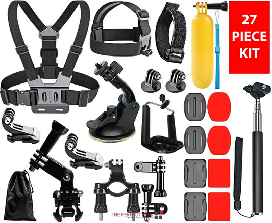 Action Cam Mount Set – Fits GoPro 11–6, SJCAM, Xiaomi Yi