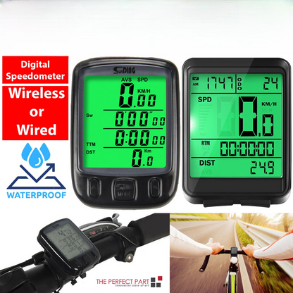 Wireless Bicycle Speedometer & Odometer – LCD Waterproof Cycle Computer